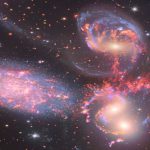 پنج قلوی استفان از دید تلسکوپ های جیمز وب، هابل و سوبارو — تصویر نجومی ناسا