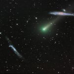 دنباله دار لئونارد و کهکشان نهنگ — تصویر نجومی